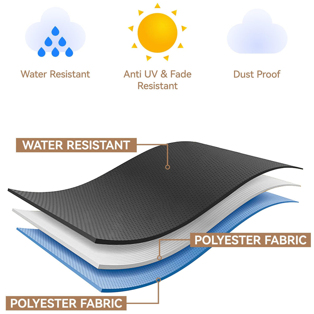 Patio UV Resistant Patio Umbrellas Covers for Cantilever Umbrella with Zipper and Rod