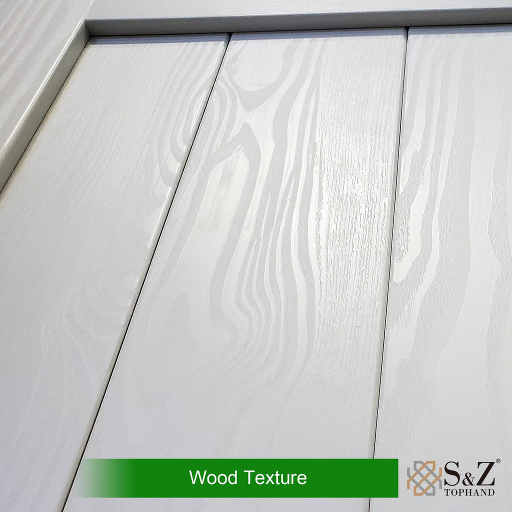32in x 96in MDF Barn Door with 6.6FT Sliding Door Hardware Kit, Solid Barn Door Slab Covered with Water-Proof PVC