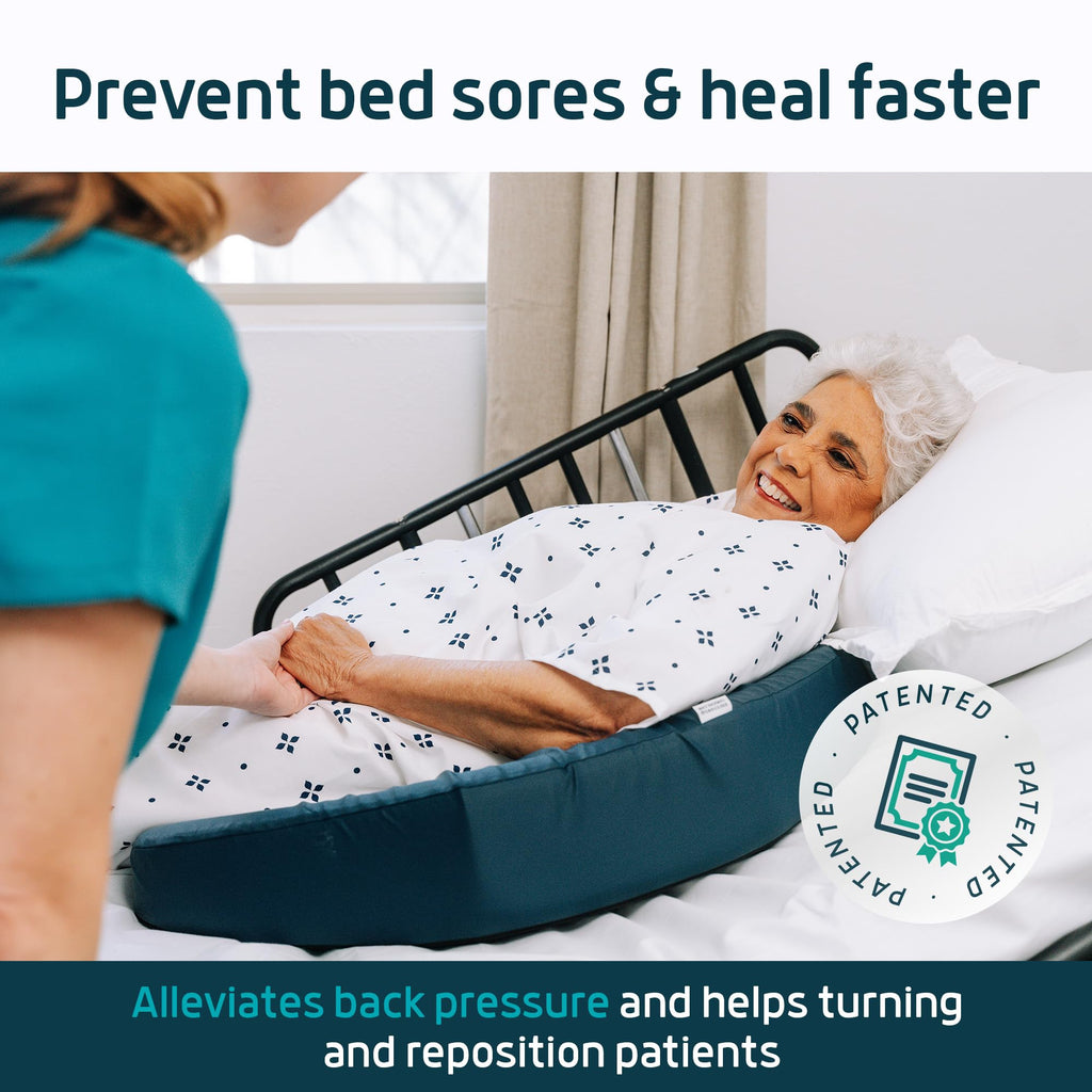 Bedsore Pillow Positioning Wedge - with 2 Non-Slip Pillowcases