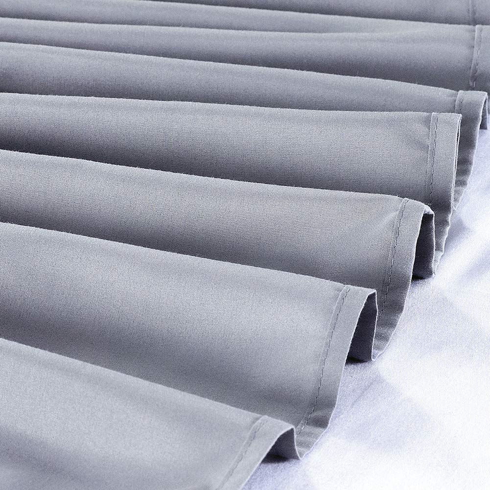 Wrap Around Elastic Bed Skirt for Queen & King Beds, 16" Drop, Grey