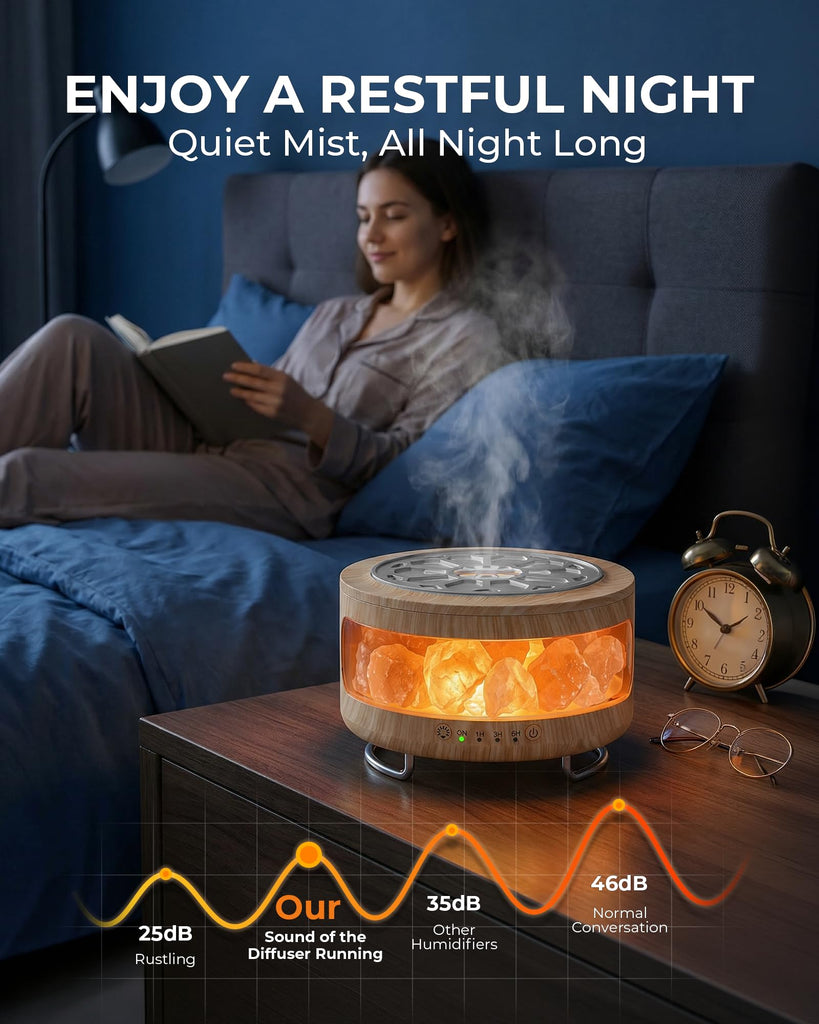 Essential Oil Diffuser with Himalayan Salt Lamp, Scent Diffusers