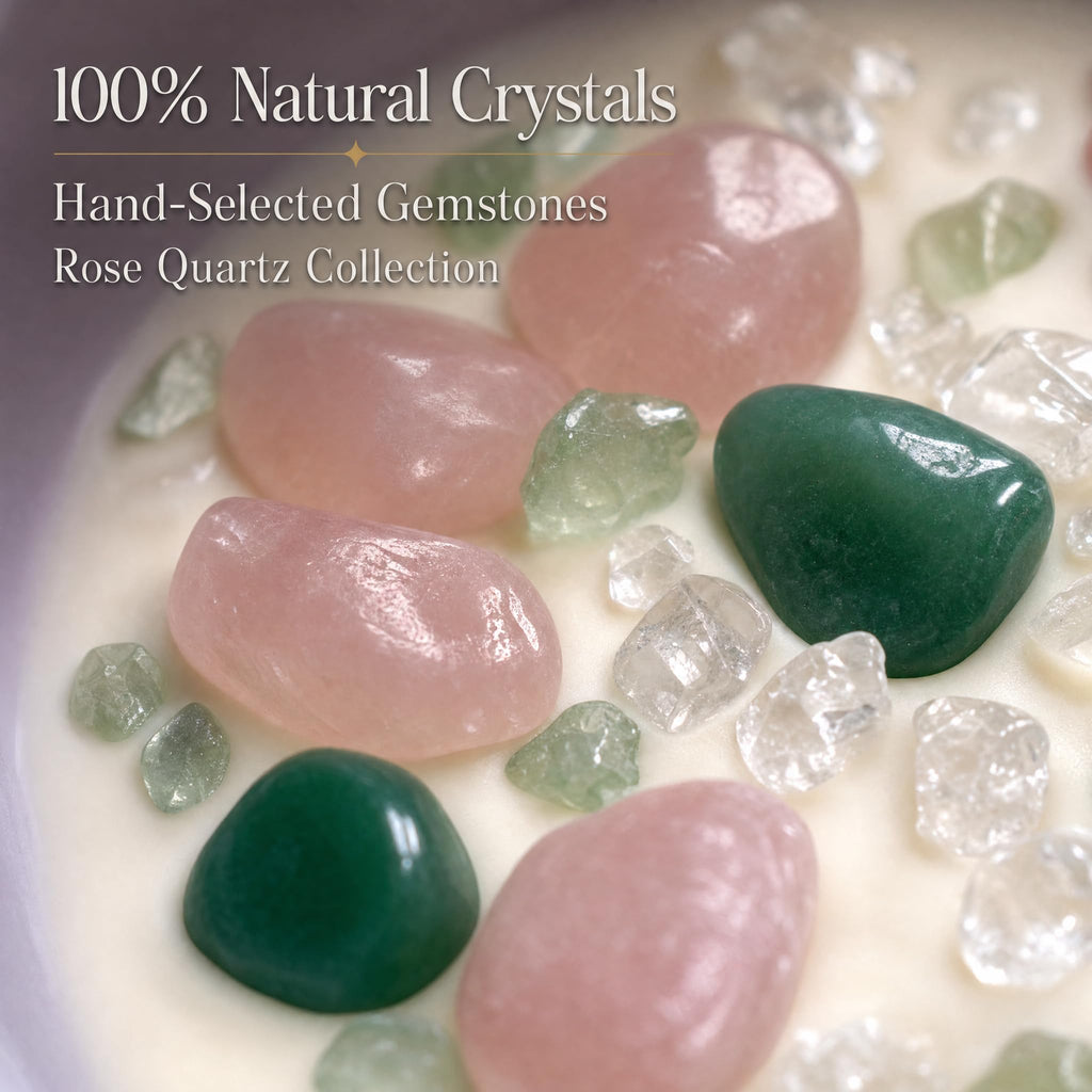 Crystal Scented Candles Set, 2-Pack Soy Wax Tin Candles, Lavender & Eucalyptus Fragrance, Crystal Gift Set with