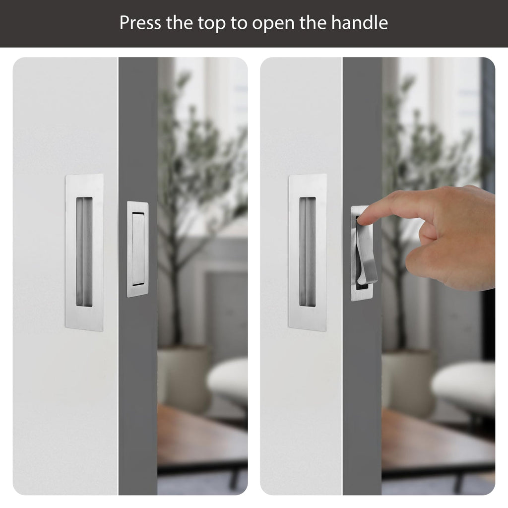 6 Inch Pocket Door Handles and Edge Pull Set, Pocket Door Hardware