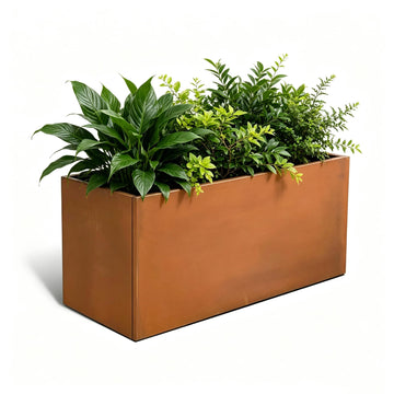 Corten Steel Planter Box 32" L x 12" W x 16" H Rectangular Outdoor Planter