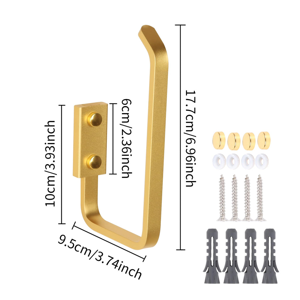 Curtain Tiebacks and Holdbacks, Curtain Holder, Gold - 2 Pack