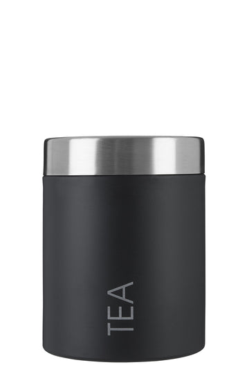 Modern/Elegant Tea Canister - Black, 13 x 10 x 10cm