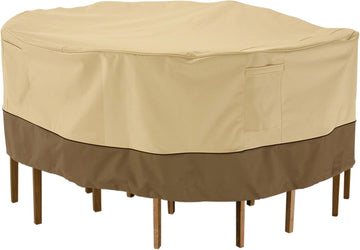 Veranda Water-Resistant 94 Inch Round Patio Table & Chair Set Cover, Outdoor Table Cover