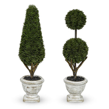 1.2ft Small Artificial Ball Boxwood Topiary Tree Indoor Table Topiary Plant