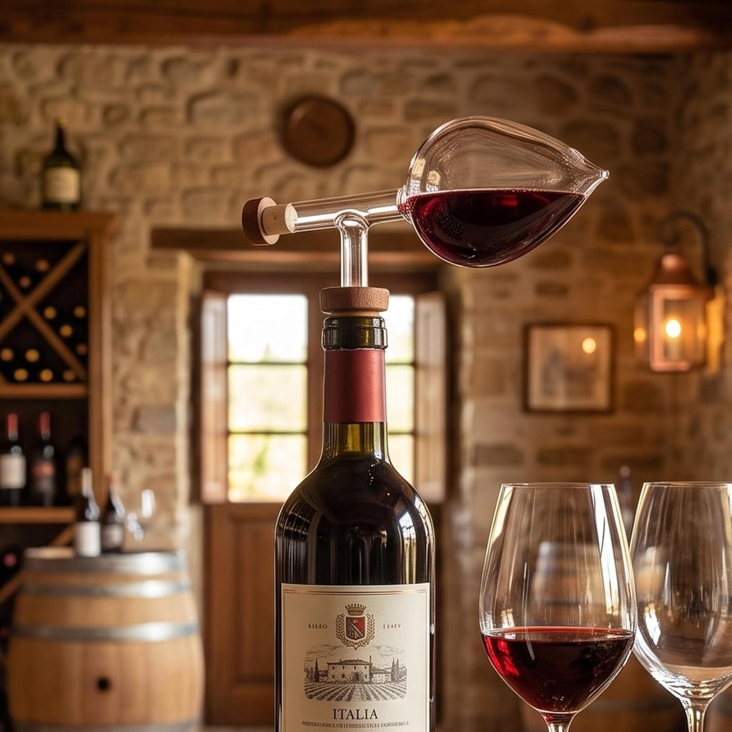 Italian Wine Aerator Pourer, In-Bottle Drip-Free Decanter Red & White Wine