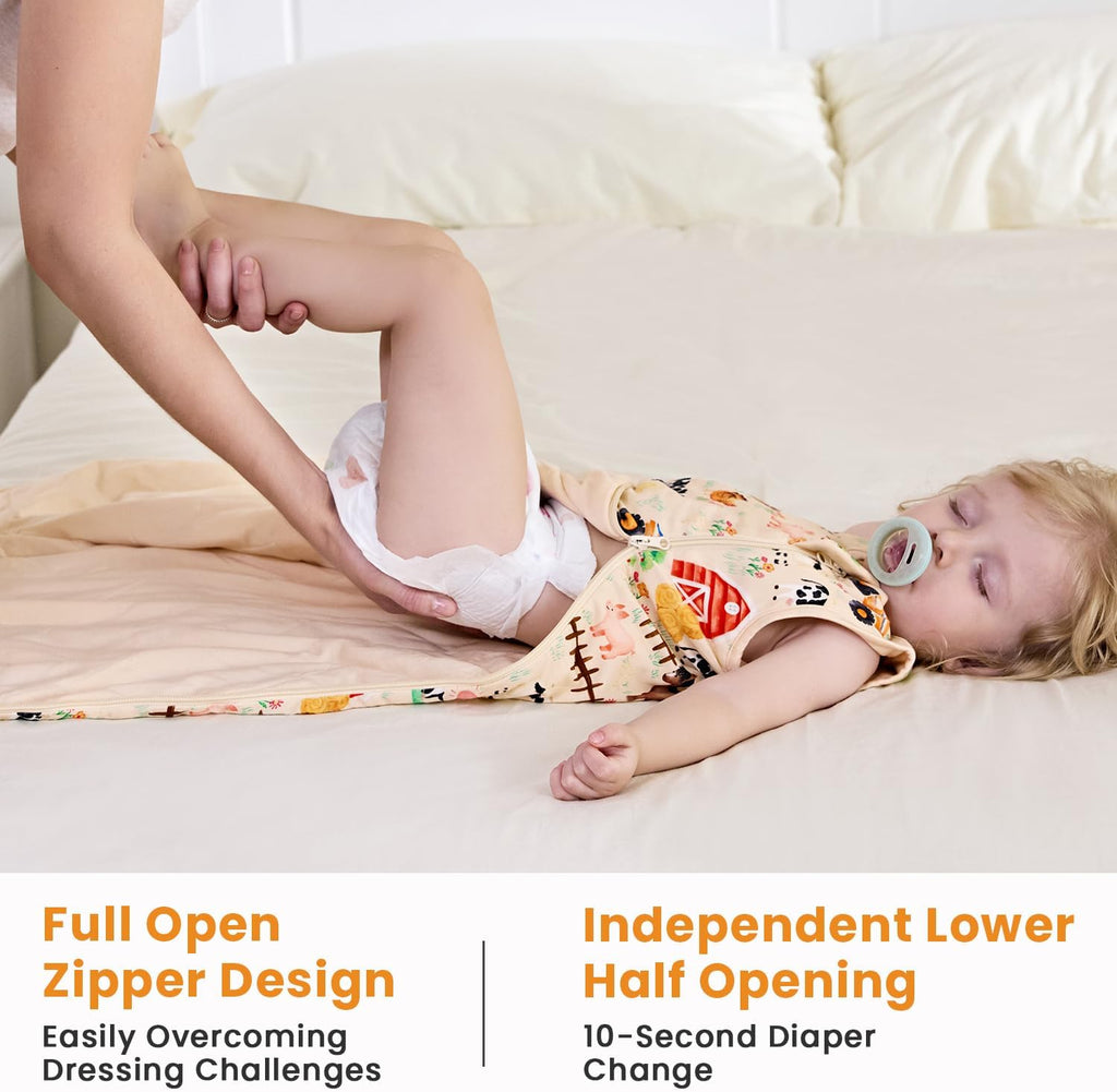 Bamboo Viscose Sleep Sack for Baby, 1.0 & 0.5 Tog Wearable Blanket
