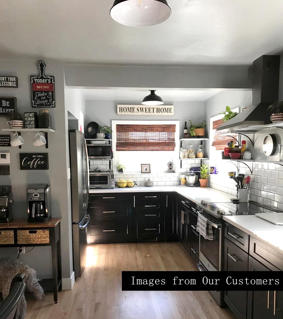 Semi Flush Mount Ceiling Light Fixture, Farmhouse Light Fixtures, Black Outdoor Close to Ceiling Light for Porch