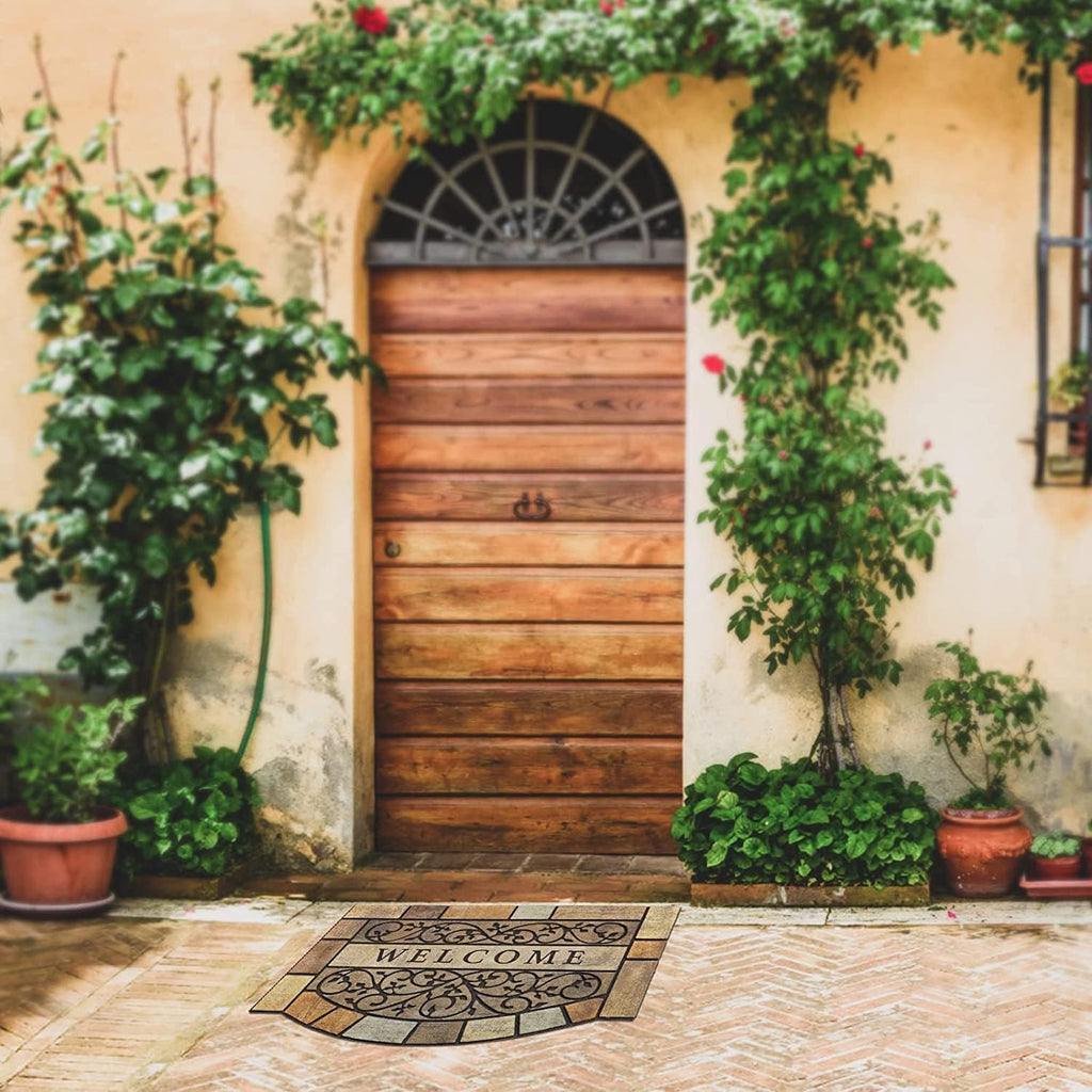 Durable Welcome Door Mats, 24"x36" Heavy-Duty Large Outdoor Mat for Front Door with Non-Slip Rubber Backing for