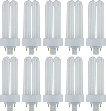 Compact Fluorescent Plug-in PLT 4-Pin Triple Tube, 26 Watts, 4-Pin GX24q3 Base, 1800 Lumens, 3500K Neutral