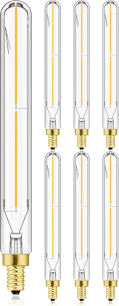 E12 Long Tubular Light Bulbs, 4W Led Edison Bulbs Soft White 3000K