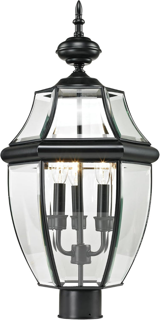 Cornerstone Lighting Ashford 3 Light Exterior Post Lantern, Black