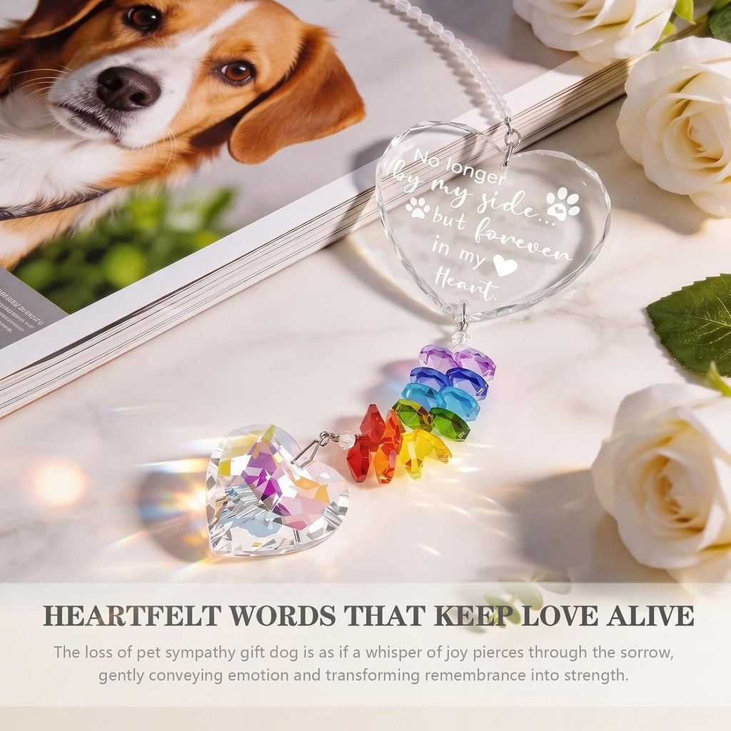 Dog Memorial Gifts for Loss of Dog, K9 Pet Memorial Crystal Suncatcher