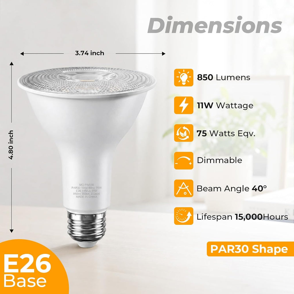 Recessed Light Bulbs Dimmable 75W Equivalent 3000K Warm White, 6 Pack