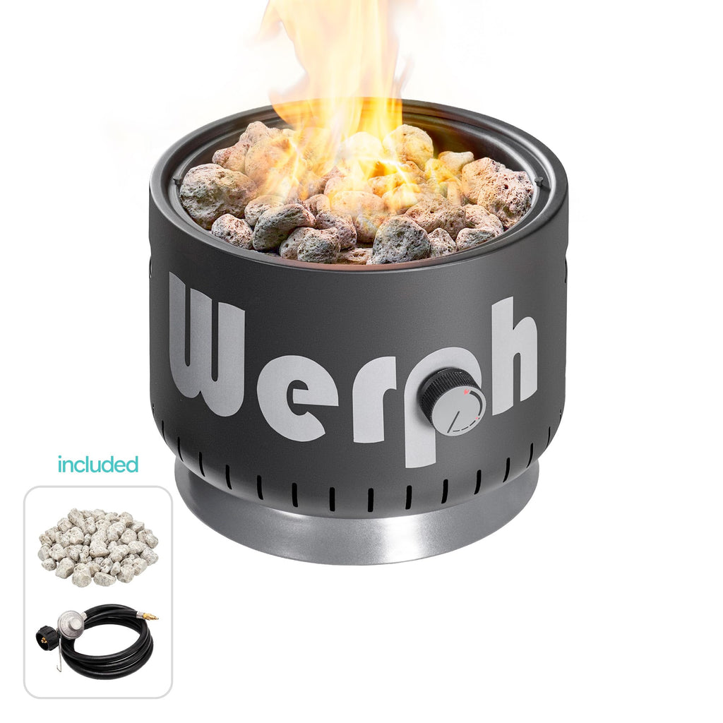 17‐Inch Portable Propane Fire Pit for Camping, 58, 000 BTU, Black