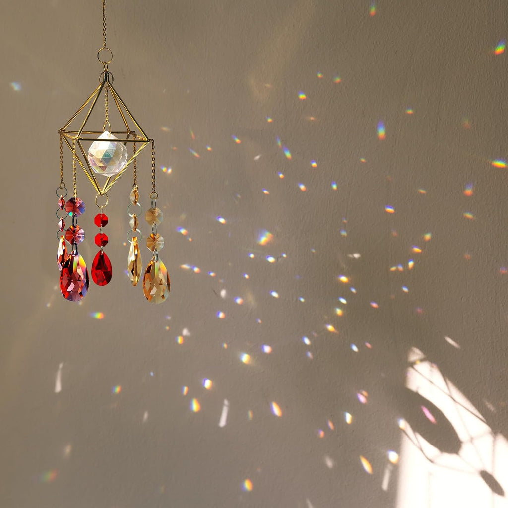 Teardrop Crystal Chandelier, 6 Pack 120mm Length Prisms Part Dark Brown