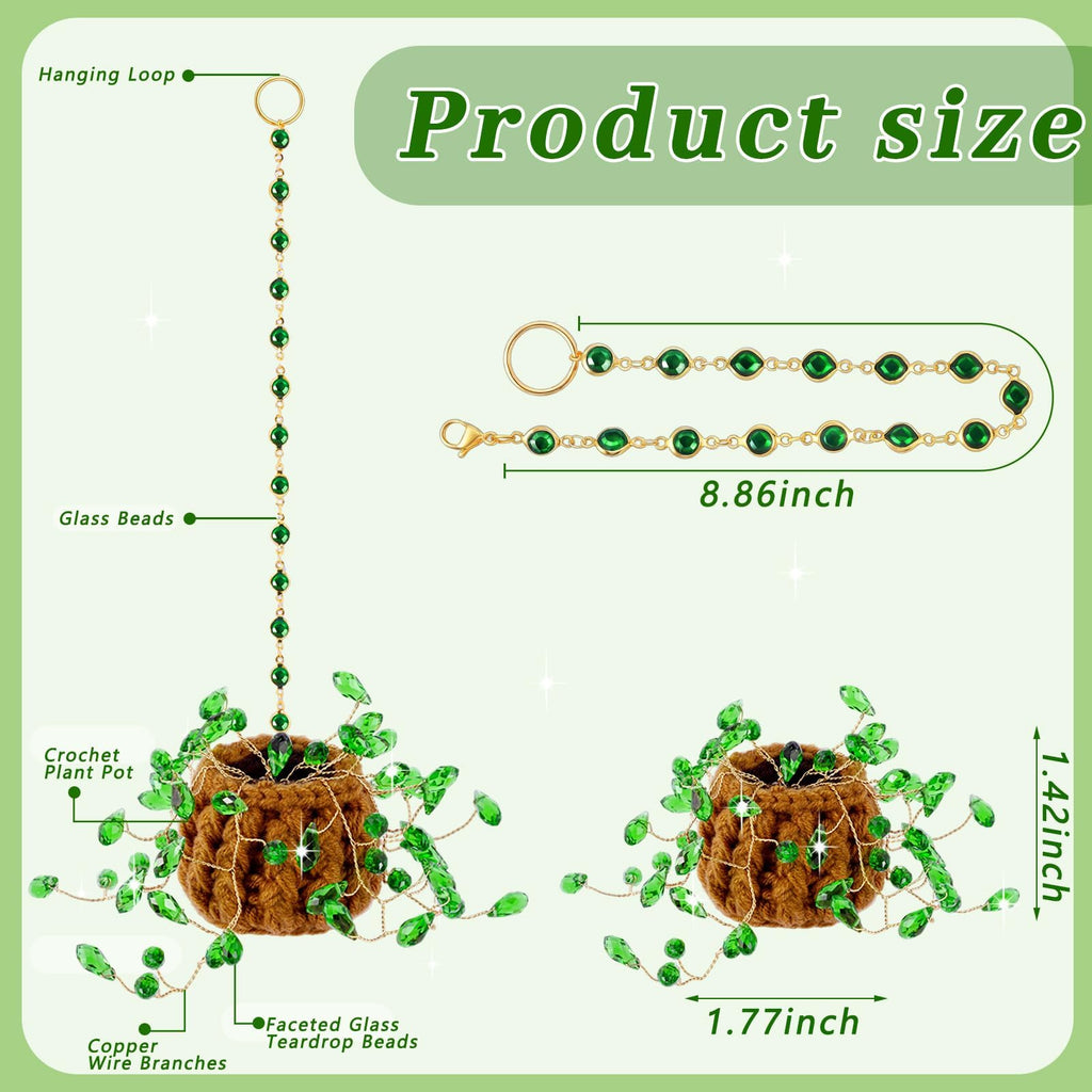 Beaded Plant Kit Suncatcher Succulent Beaded Succulent Gifts for Plant Lovers, Plant Sun Catcher for Window Hanging