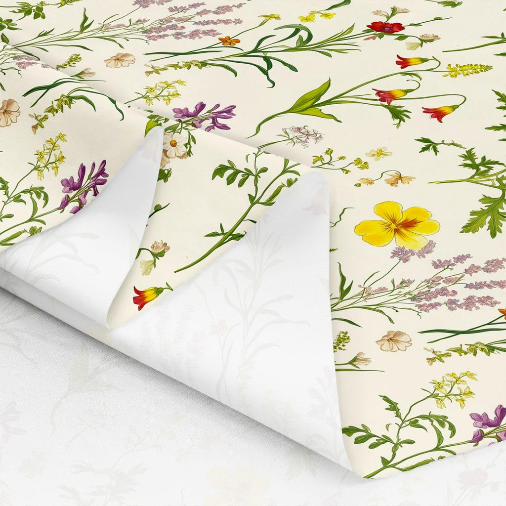 Floral Fabric Soft Brushed 1 Yard Boho Plant Floral Fabric by The Yard for Upholstery Sofa Chair Cushion Vintage