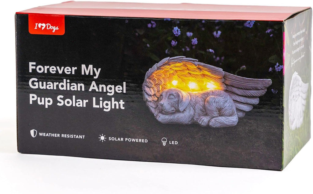Forever My Guardian Angel Garden Solar Light, Dog Memorial Stone