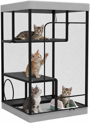 Large Catio Outdoor Cat Enclosure Cat Cage 43.3"× 26" × 26"