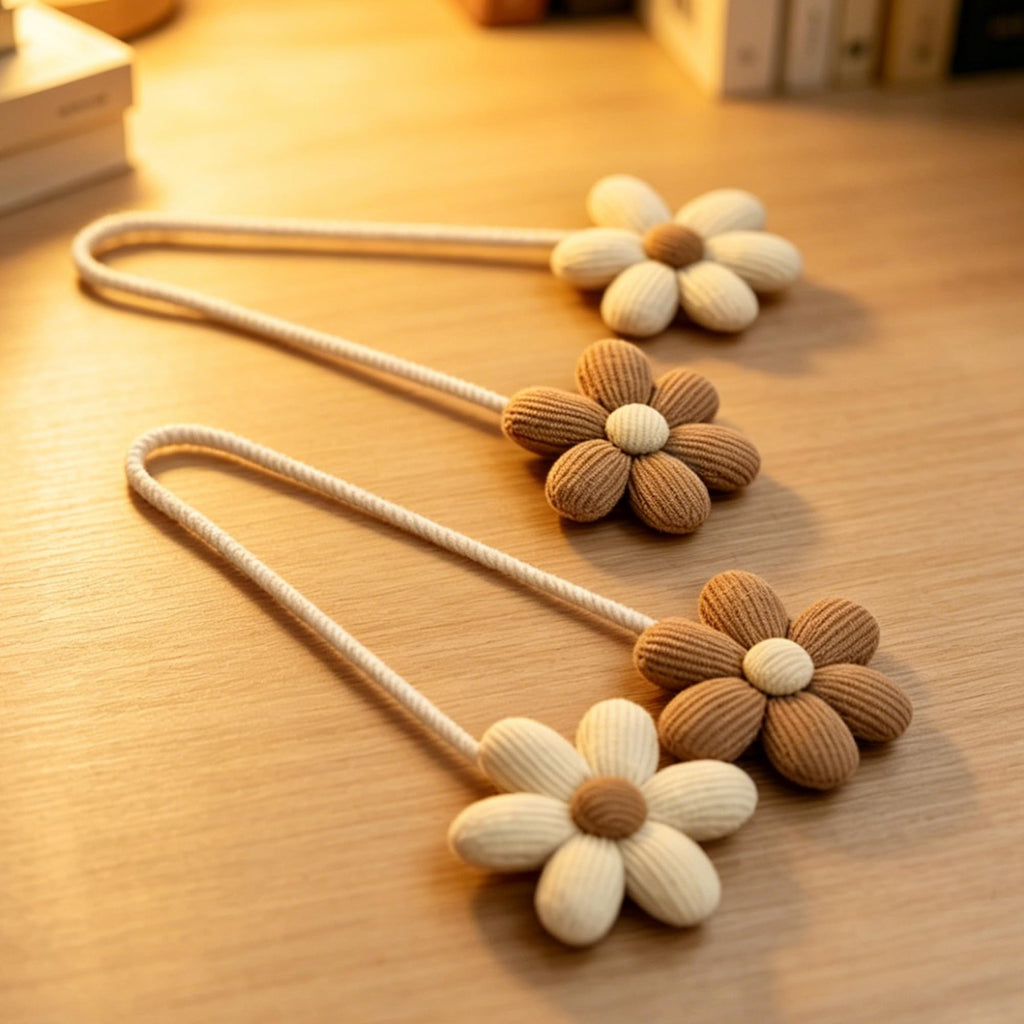 Curtain Tiebacks for Curtains 2 Pack, Decorative Curtain Holdbacks for Drapes, Handmade Tie Backs No Drilling Bedroom