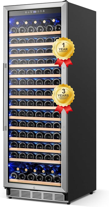 Wine Fridge Freestanding,173 Bottles 24 Inch Wine Cooler Refrigerator