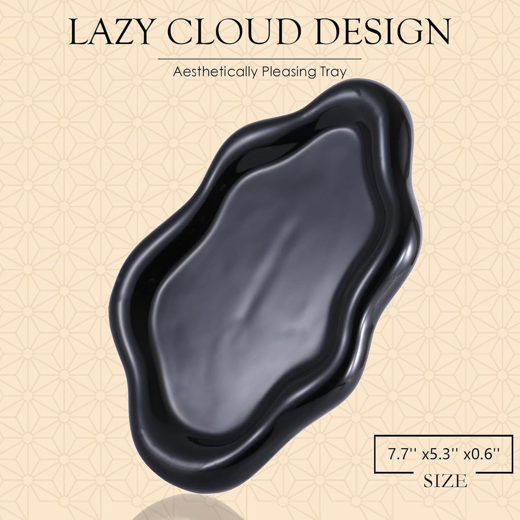 Ceramic Cloud Jewelry Tray Trinket Dish Key Bowl Nightstand Decor