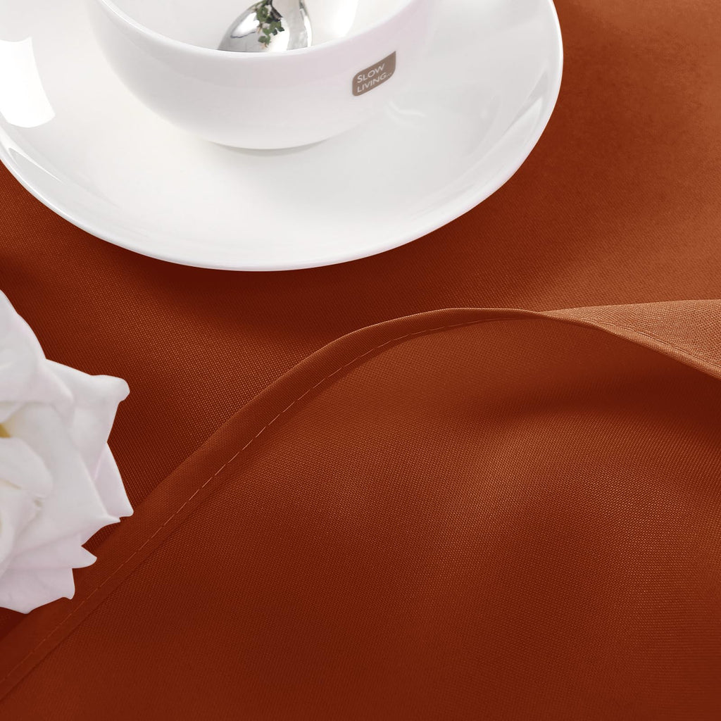 Round Tablecloth, 90 Inch, Rust, 1 Pack