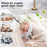 36 Inch Solid Wood Ceiling Fan with Remote,White and Gold Ceiling Fan no Light, 6 Speeds, Reversible DC Motor, Modern Ceiling Fans without Lights for Outdoor Indoor Office Farmhouse Patios A101-B0DQ84N88M