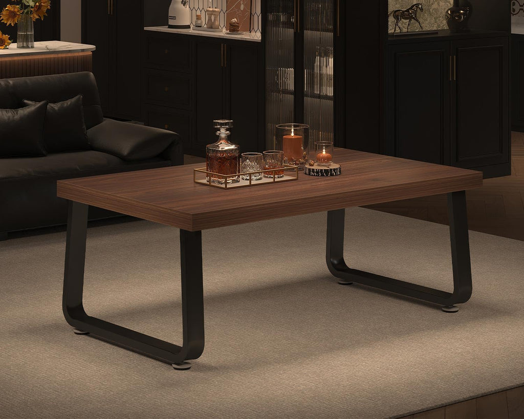 39" Wood Rectangle Coffee Table, Walnut