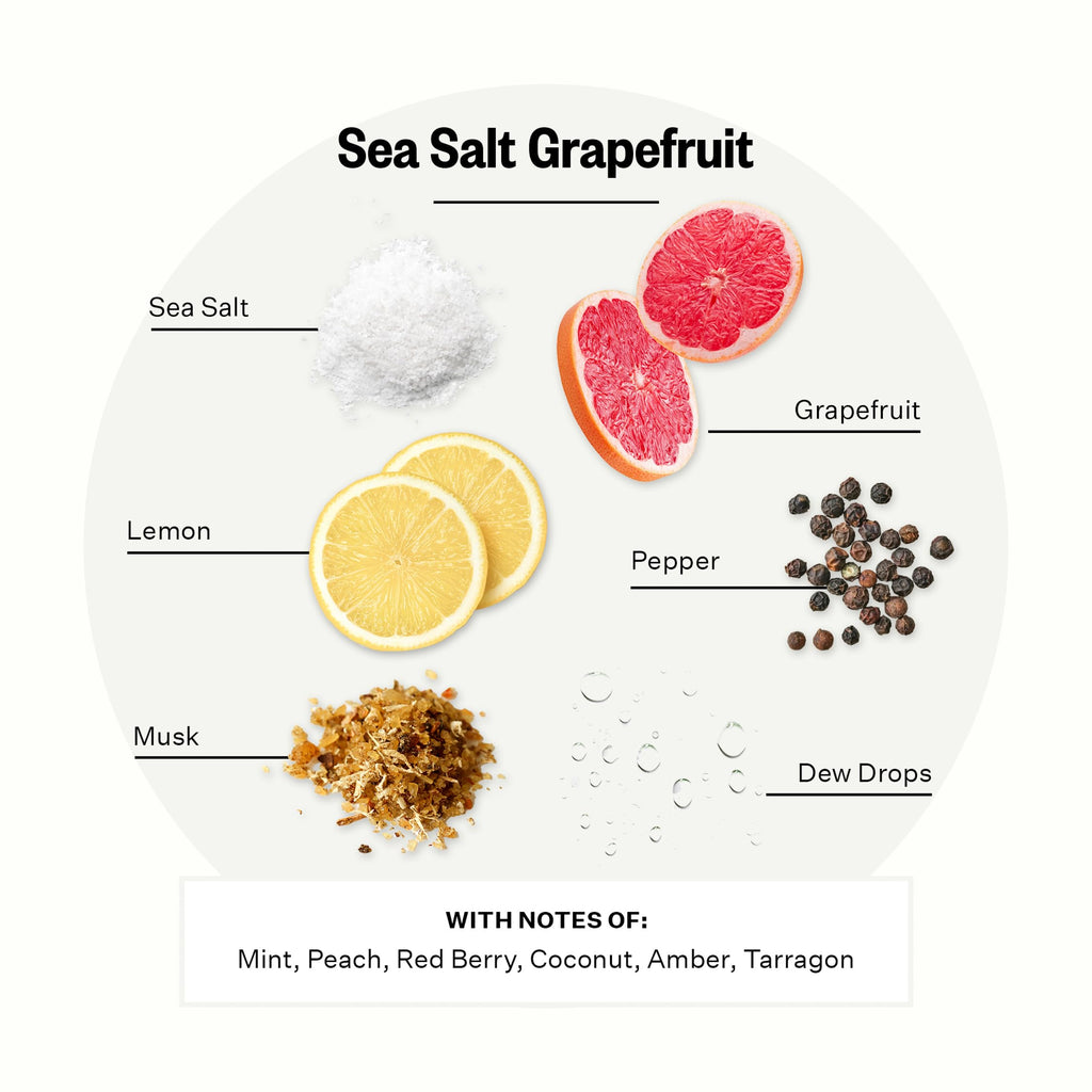 Signature Scented Candles, Sea Salt Grapefruit - 10.5 Oz