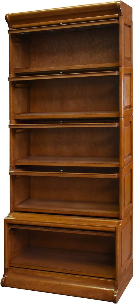 Arts and Crafts 5-Stack Wood Barrister Bookcase in Cherry