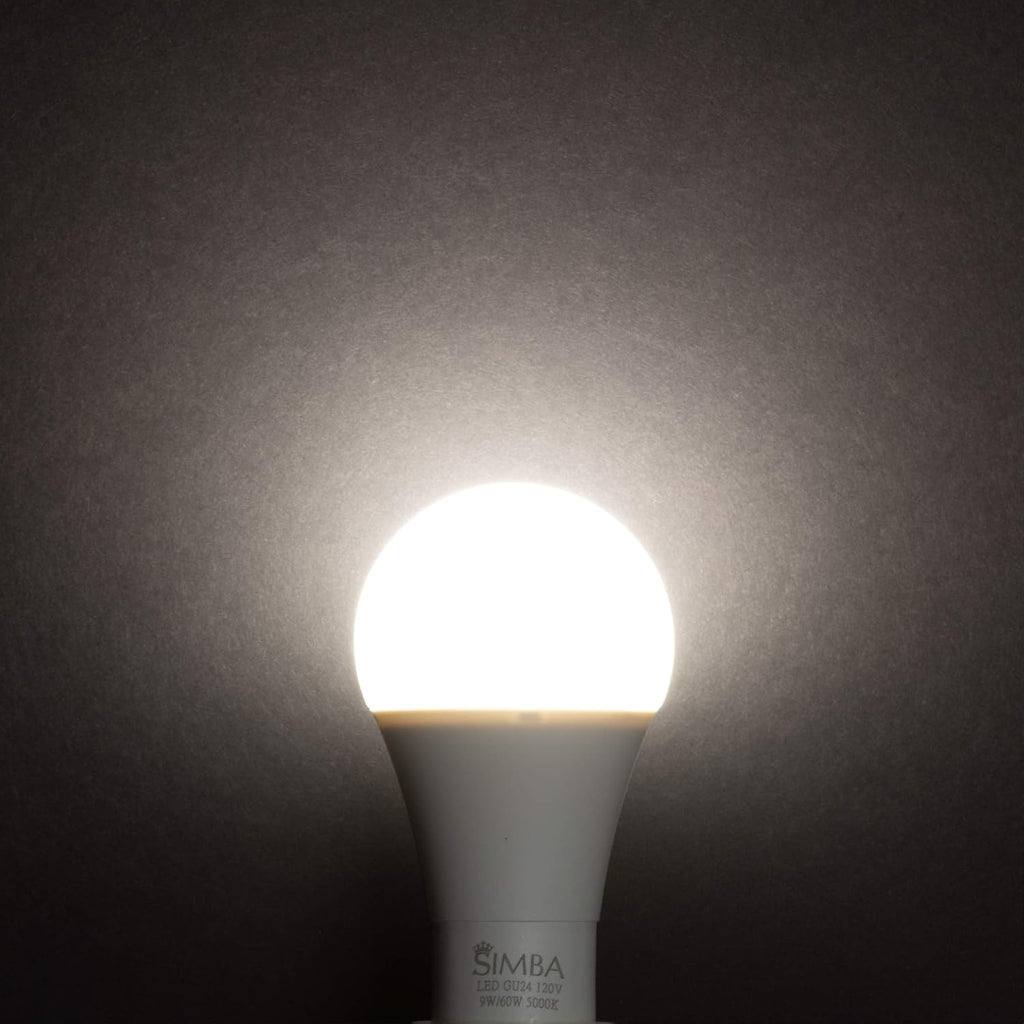 LED GU24 A19 12W 120V Bulb Twist and Lock Base 5000K, 4 Pack