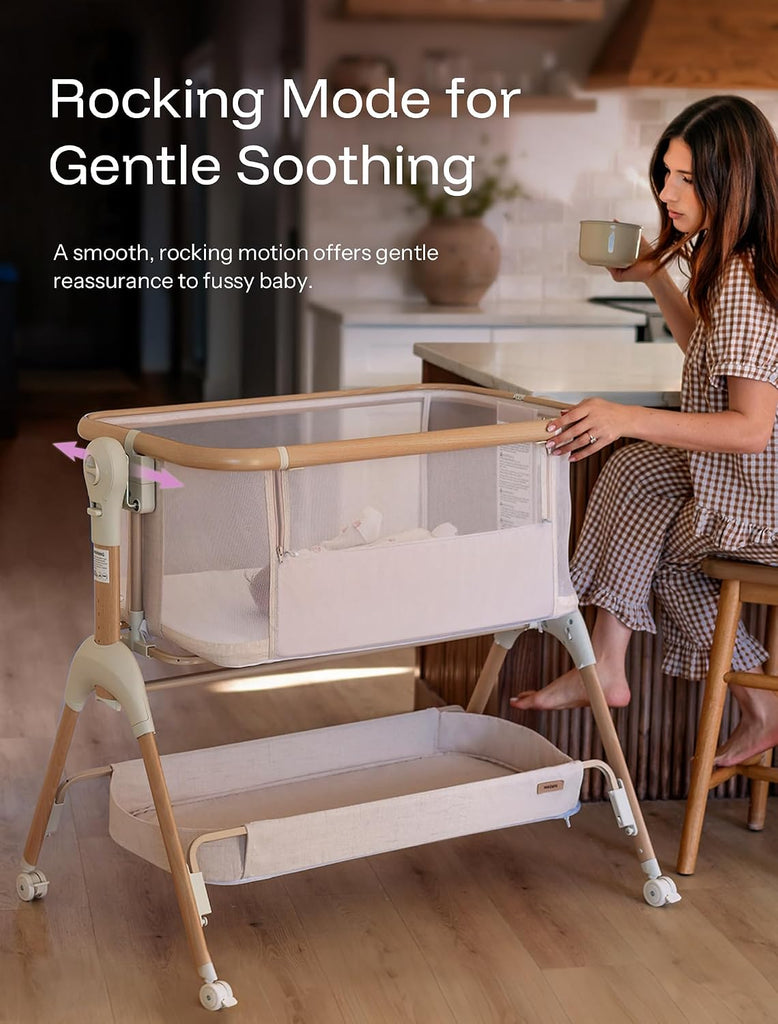 Cuddly Signature Baby Bassinet - BSA & JPMA Certified, Ultra-Breathable and Completely Washable Mattress