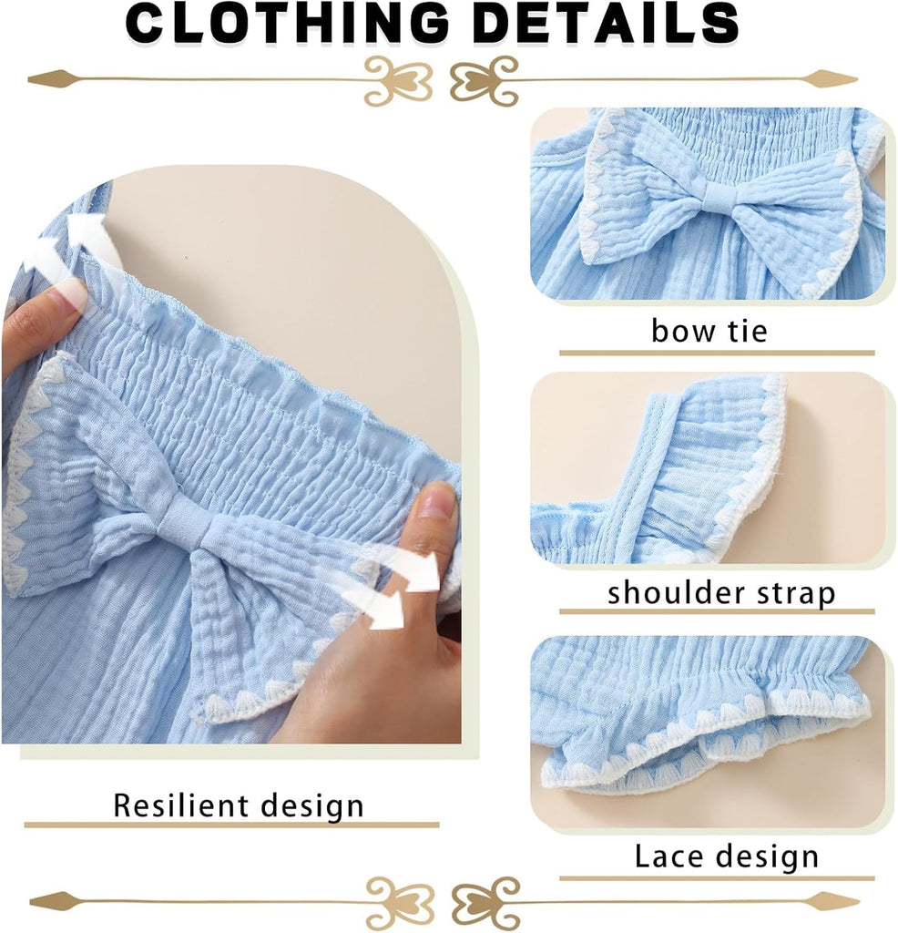 Baby Girl Summer Clothes Infant Tops Dress Shorts Outfits Set