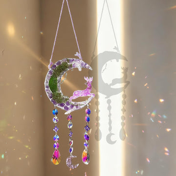 Crystal Suncatchers for Window Purple Deer Dreamy Crystal
