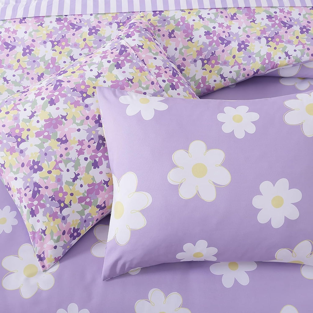 Twin XL Comforter Set for Girls, Daisy Kids Bedding Set Reversible with Cute Floral, All Season Bed in a Bag Dorm 5