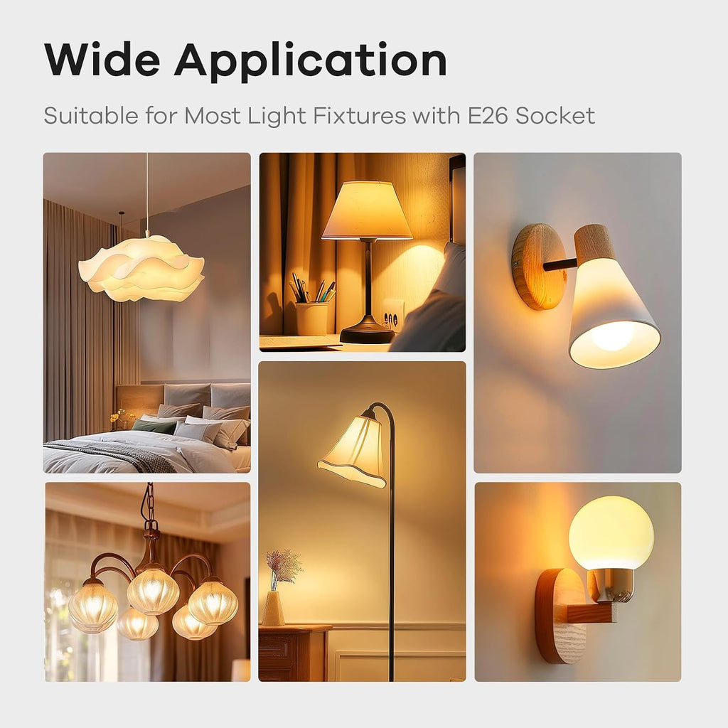 A19 LED Light Bulbs Dimmable, 40 Watt Equivalent, E26 Base, 2700K Soft White, 5W 450 Lumens CRI80+, 120V, UL Listed