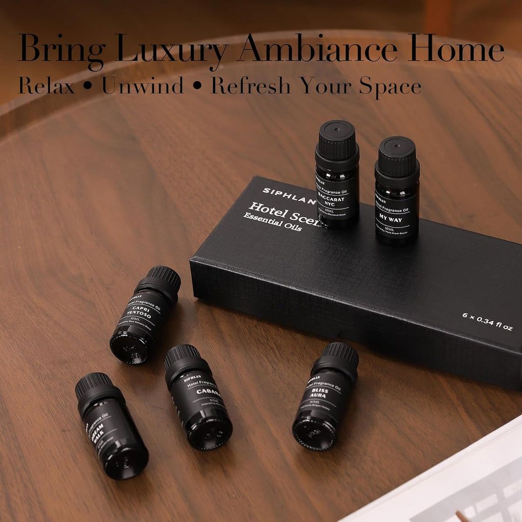 Diffuser Oil Set - Aromatherapy Essential Oils for Diffusers- Luxury Hotel-Inspired Scent - Set of 6