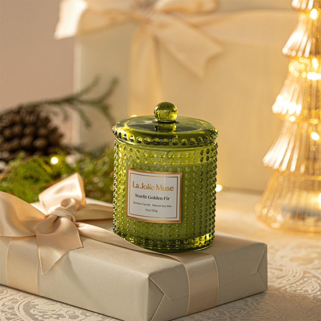 Starlit Fir Pine Scented Candles, Natural Soy 55 Hrs