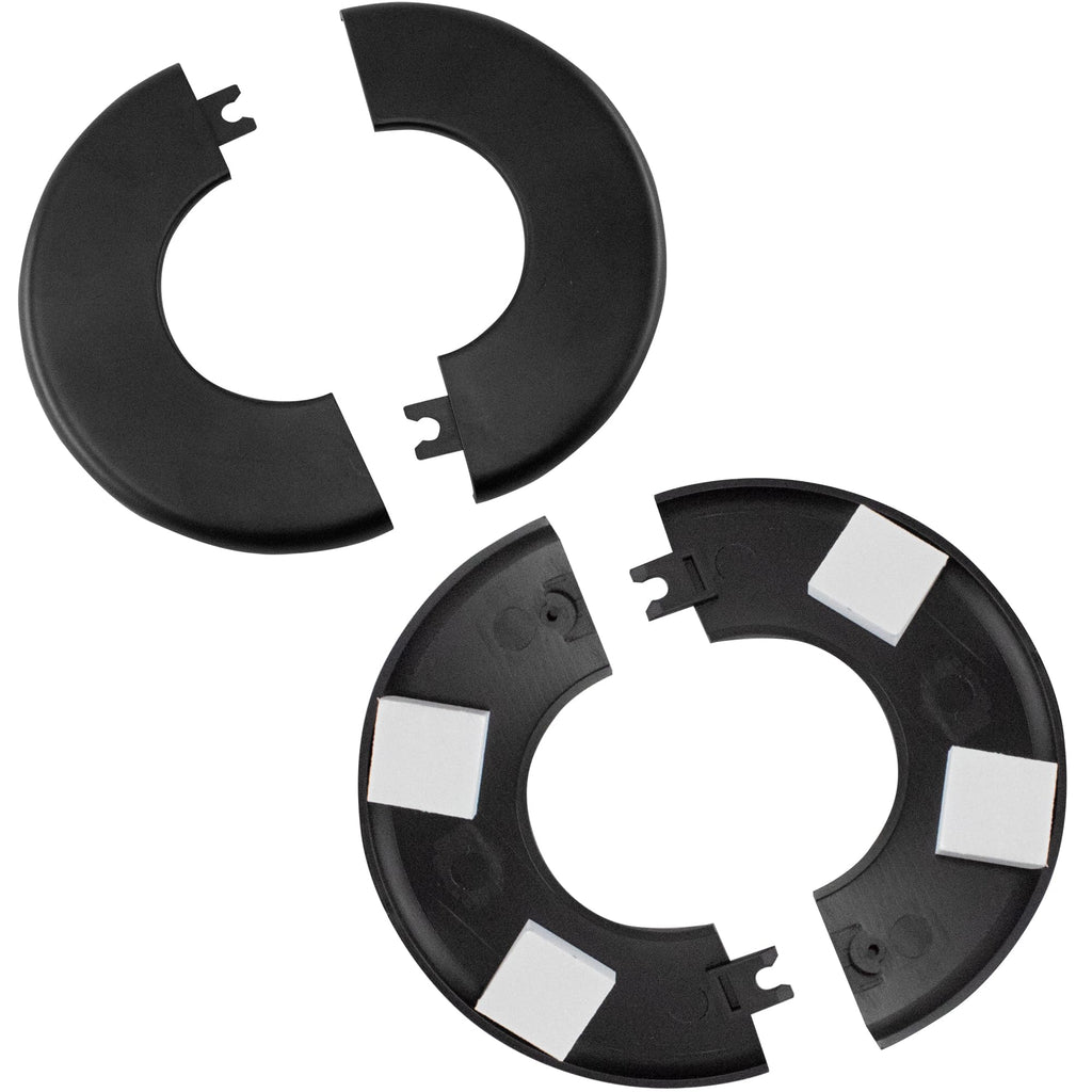 Wall Split Flange 51mm/2"Diameter, ABS Round Self-Adhesive Escutcheon Plate, Wall Hole Decoration Cover, Water Pipe