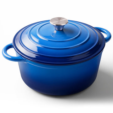 6 Quart Enameled Dutch Oven Pot with Lid, Cast Iron Dutch Oven with Dual Handles for Bread Baking, Cooking, Non-stick