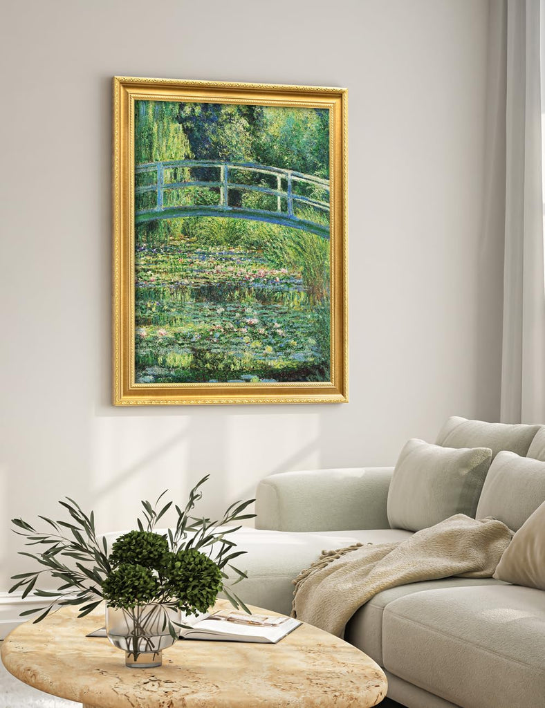 Claude Monet Wall Art Framed, Japanese Bridge, 35x29''