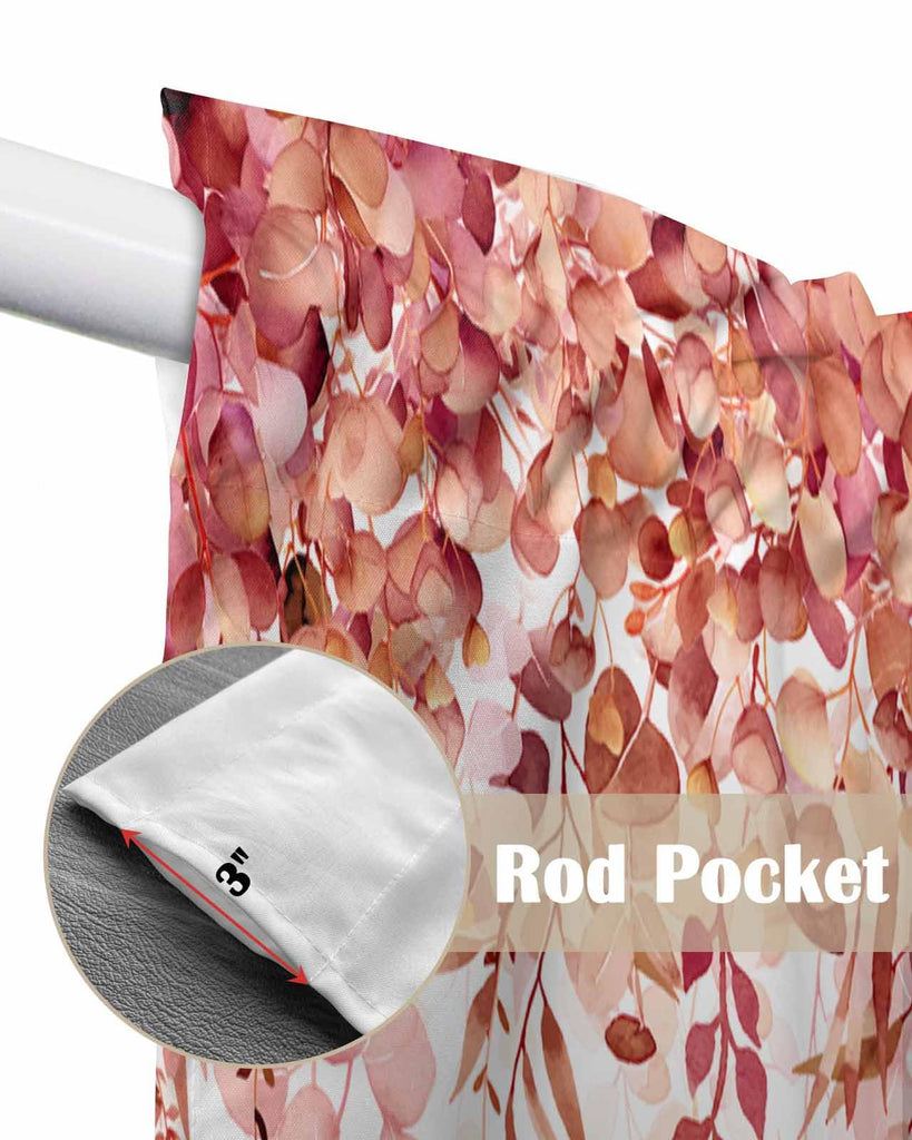 Kitchen Valance Curtains Swag Curtain Valances for Windows Rod Pocket Scalloped Valances Watercolor Hand Drawn Spring