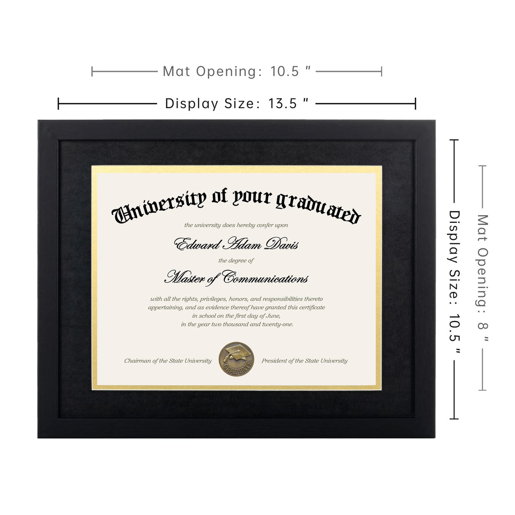 Diploma Frame with HD Glass, 11x14 Black, 1 Pack