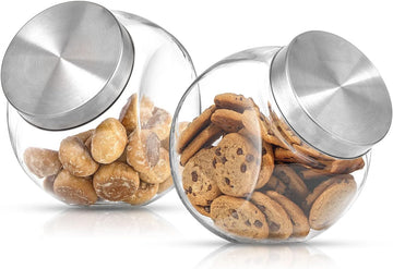 All-Sides Cookie Jar. Cookie Jars Counter with Lids, Candy Jar, Dog Treat Container, Laundry Detergent - Set of 2