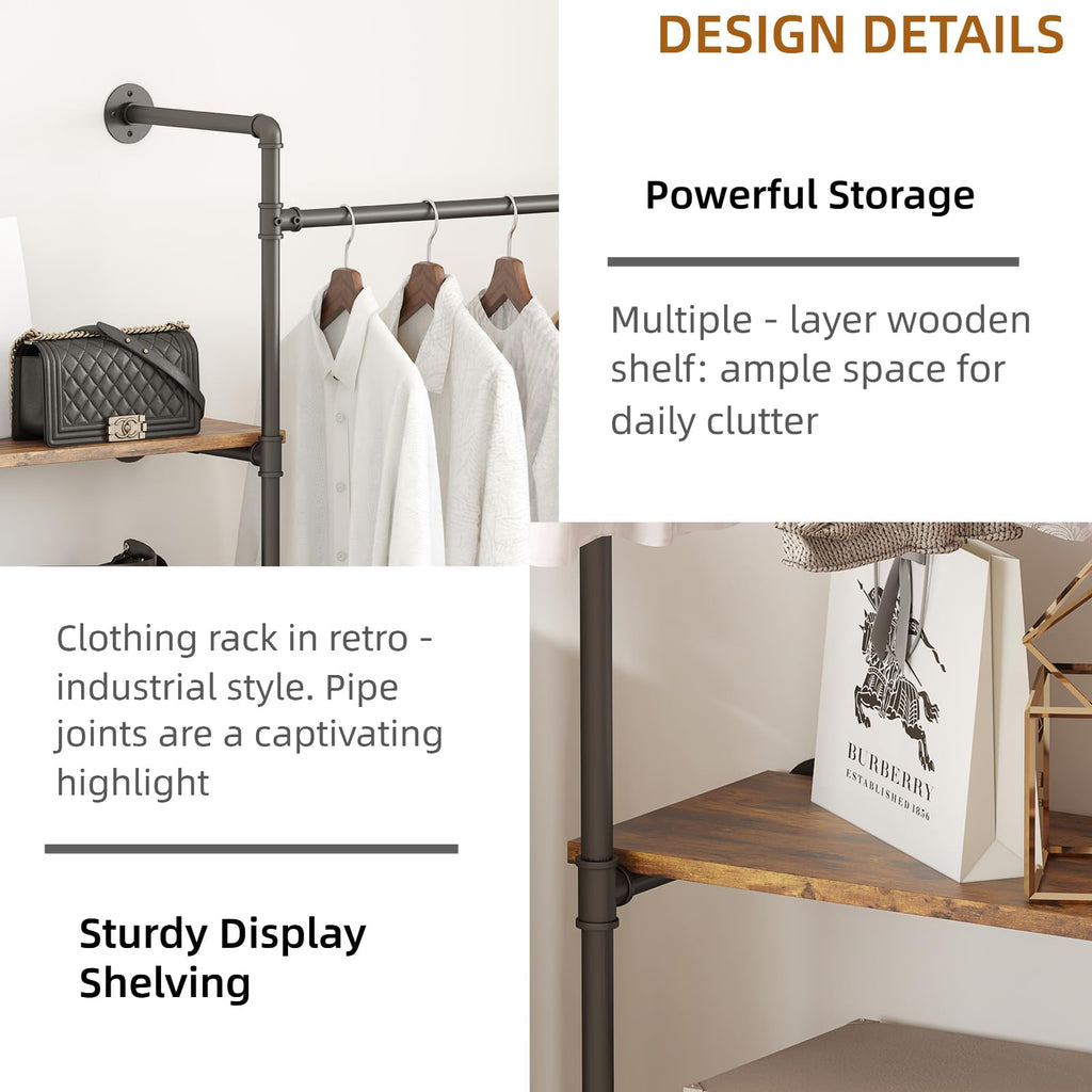 Industrial Pipe Clothing Rack